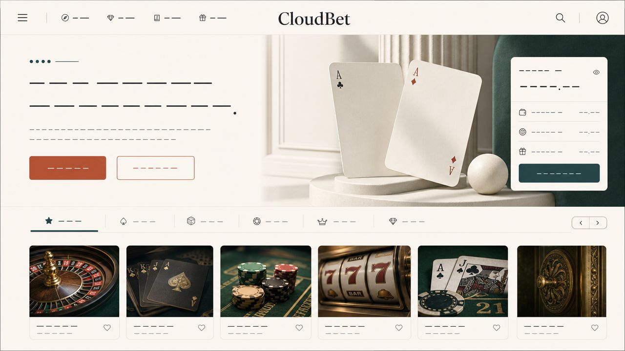 CloudBet casino website screenshot