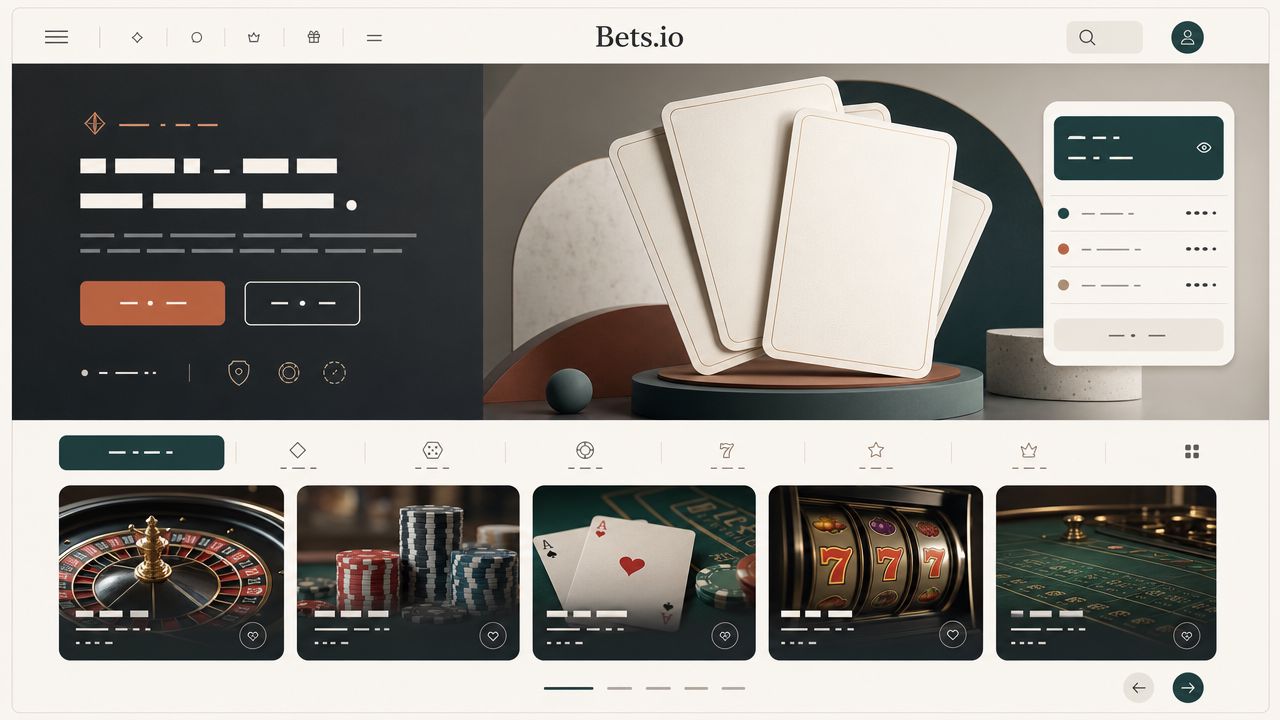 Bets.io casino website screenshot