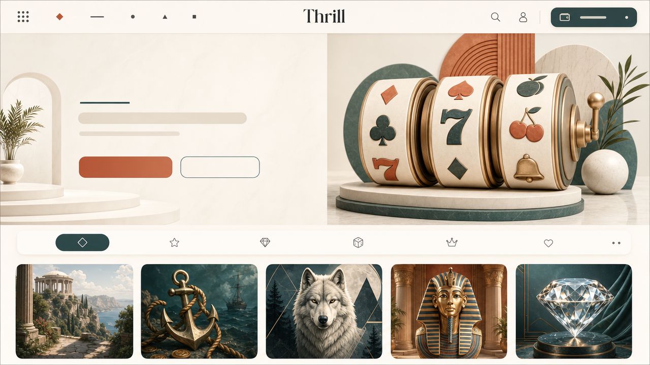 Thrill casino website screenshot