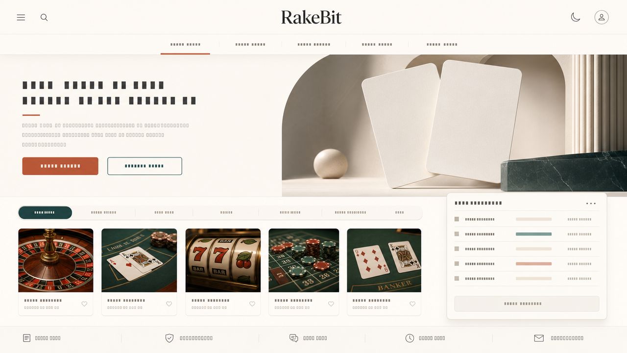 RakeBit casino website screenshot